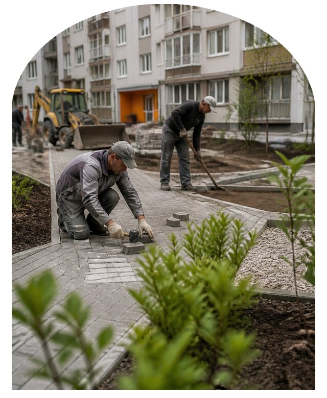 Благоустройство двора многоквартирного дома в Ульяновске